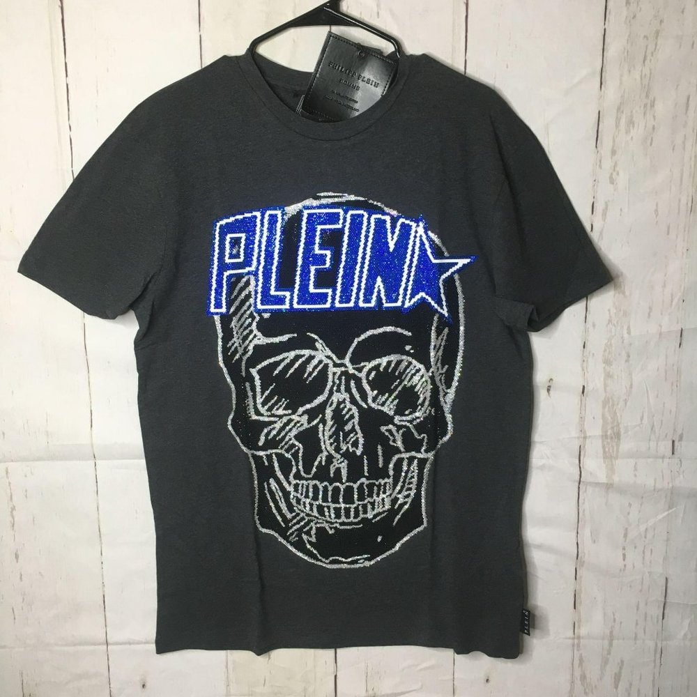 Philipp Plein Men Tee Platinum Cut SS Skull XL NWT